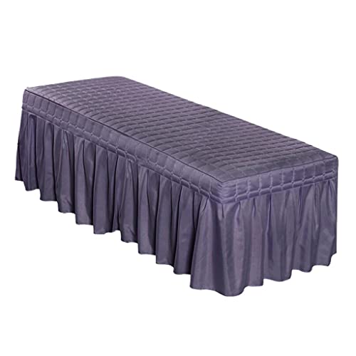 Faldón de mesa de masaje para cama de spa, cenefa para camas de salón de belleza, 180-190 cm de largo, 60-80 cm de ancho, ahumado, 185 x 70 cm, como se describe