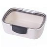 Contenedor de almacenamiento de alimentos sellado de silicona con tapa transparente compatible con borrado en seco, 5.75 pulgadas de largo
