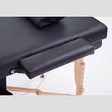 Camas de Masaje, Cama de masaje portátil tatuaje moxibustión fisioterapia cama Belleza Cama SPA Cama con estuche de transporte extra ancho Negro