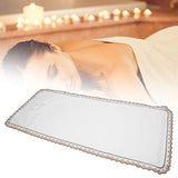 Sábana De Mesa De Masaje, Sábana De Cama De Belleza Profesional De Spa, Colcha De Cama De Masaje Con Orificio Sabana Metalica Spa For Juegos Para Salón De Uñas De Belleza(Blanco)