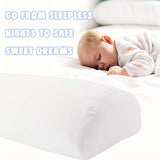 2 paquetes de almohadillas para orejas de espuma viscoelástica lateral de seguridad con funda impermeable para almohada de seguridad para dormir en la cama, para niños pequeños