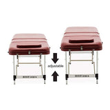 Mesa de Masaje Plegable Cama de Fisioterapia de moxibustión de Belleza Cama de Masaje de elevación y Ajuste portátil for el hogar Cama de Masaje, 2 Colores Mesa de Masaje