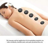 Piedras de masaje caliente, 16 piezas de masaje de spa Piedra volc¨¢nica Piedras de masaje de piedra caliente esenciales para spa profesional u hogare?o, relajante, curativo, alivio del dolor