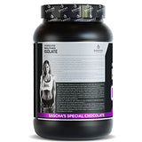 Sascha Fitness Isolate Bote de Proteína, 100% proteína GRASS-FED, Sabor Chocolate, 907 gr