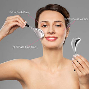 Ice Globes - Herramientas para el cuidado de la piel facial para mujeres, ojos faciales, varillas de acero inoxidable para niñas y mujeres, globos de masaje refrescante con estuche de almacenamiento