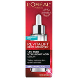 Hyaluronic Acid Serum by L’Oreal Paris Skincare, Revitalift Derm Intensives Pure Hyaluronic Acid Anti-Aging Face Serum for Visibly Plumped Skin and Reduced Wrinkles, Paraben Free, 1.0 oz.
