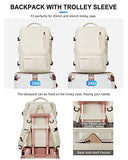 Mochila de viaje grande para mujer, mochila de transporte, mochila escolar para laptop para mujer, beige (C-beige), Standard Sive, Mochilas de viaje