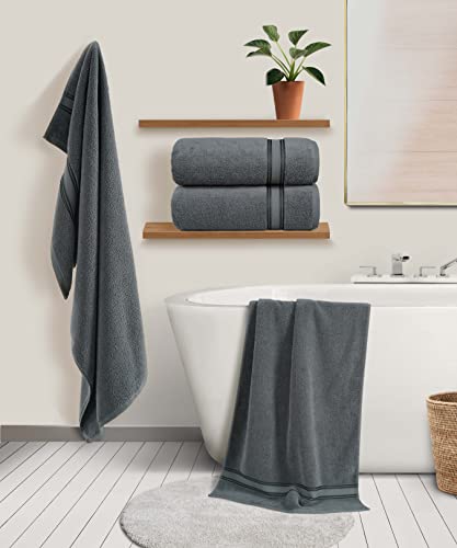 Pacific Linens Juego de toallas de baño ligeras y finas – 22 x 44 pulgadas,  100% algodón, absorbentes, de secado rápido, uso comercial, toallas