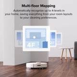 roborock Robot aspirador y trapeador S6 Pure Robot, mapeo multipiso, navegación Lidar, zonas sin movimiento, limpieza selectiva de la habitación, aspirador robótico de succión súper fuerte, conexión Wi-Fi, control de voz Alexa