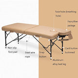 ▶ Cama De Masaje , Cama Plegable Portátil De La Fisioterapia De La Belleza Del Hogar De La Cama con Las Piernas De Aluminio De La Cama Del Marco mesa de masaje ( color : Bronceado suave )