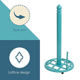 Home Basics Moroccan Lattice Collection - Soporte para Toallas de Papel, Color Turquesa, 13.5 x 6.5 x 1 Pulgadas
