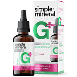 Serum Acido Glicolico 4 en 1 Exfoliante Facial Simple Mineral Serum Facial Aclarante con Ácido Hialurónico, AHA y Glicerina - Suero facial Aclarador de Piel, Aloe Vera para Peeling Facial 4 en 1 exfoliante facial 66% más contenido (vs 30ml de otros)