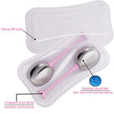 Herramientas para el cuidado facial de la piel para mujeres, cara y ojos, globos de belleza faciales de acero inoxidable para niñas y mujeres, rodillo de masaje de refrigeración con estuche de almacenamiento