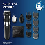 Philips Norelco Multigroomer - Recortadora todo en uno serie 3000, kit de aseo para hombre, 13 piezas, para barba, cara, nariz y oreja, recortadora de pelo y cortapelos sin necesidad de aceite de cuchilla, MG3750/60