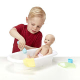 Melissa & Doug Mine to Love Juego de bañera y Accesorios de baño para muñecos bebé - Blanco (6 Piezas)