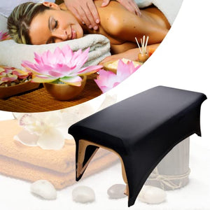 Funda elástica para cama de extensión de pestañas, juego de sábanas protectoras de tratamiento de spa para cama de pestañas o cama de masaje (negro)