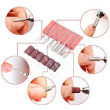 Pulidor de Uñas, Lima de Uñas Eléctrica, Kit de Taladro para Uñas 6pcs Puntas y Lijas, Velocidad Ajustable Torno Portátil para Uñas, Manicura y Pedicura