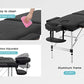 Mesa de masaje para masaje con cama de spa de 73 pulgadas, mesa de masaje de aluminio con soporte de cara, altura ajustable, 2 pliegues, portátil, para salón de belleza facial