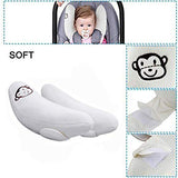 Soporte ajustable para la cabeza del cuello de bebés y bebés, cojín de viaje para niños en forma de U para asiento de coche, ofrece protección segura para los niños