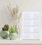 Toallas de baño de algodón de lujo grandes, muy absorbentes, colección de spa de hotel, 27 x 54 pulgadas, juego de 4 (blanco, 4)