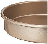 Molde redondo antiadherente de 22,8 cm para hornear de Chef's, color champán