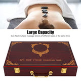 ▶ Caja de Calentamiento de Piedra Caliente,ANGGREK Calentador de Piedra de Masaje Profesional Calentador de Piedra de Masaje Eléctrico Portátil Caja de Calentamiento de Piedra Caliente de Gran