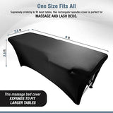 Funda de cama de spa para extensión de pestañas, funda de cama TopBuy, excelente para una mesa de pestañas o cama de masaje (negro)