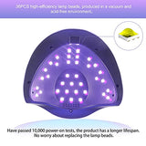 Lámpara de uñas LED UV de 168 W, luz de gel para esmalte de uñas, máquina secadora UV con 4 ajustes de temporizador, lámpara de curado profesional de salón con mango portátil, pantalla digital, sensor automático de uñas y uñas de los pies, color azul