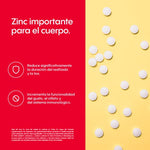 GNC, Zinc, 100 tabletas, 50 mg