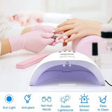 Lámpara de uñas para esmalte de gel, 180W 45 UV/ LED Secador de uñas profesional UV Lámpara de uñas LED con 4 ajustes de temporizador, Pantalla LCD, Función de temporizador de memoria y pausa, lámpara de gel de curado portátil más rápido
