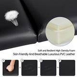Mesas de masaje, cama de pestañas portátil para extensiones de pestañas, mesa de tatuaje, altura ajustable, cama de spa ligera con bolsa no tejida, color negro