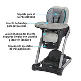 Graco Blossom Silla Alta Convertible 6 en 1, Multicolor (Sapphire), Hasta 6 Años (máx. 27 kg)