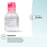 Bioderma Sensibio H2O Agua Limpiadora Micelar y Solución Removedora de Maquillaje para Cara y Ojos. 100 ml