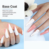 Juego de Esmaltes de UñAs Mate, Base de Gel Y Capa Superior, Esmalte de UñAs Set de Arte de UñAs Para SalóN de UñAs 7ml Cada Botella (Paquete de 3)