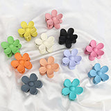 12 pinzas de garra de flores grandes para mujeres y niñas, cabello grueso, 12 colores, mate, pinzas de pelo grandes, antideslizantes, fuertes sujeciones, pinzas de captura de pelo, pasadores, accesorios para la cabeza para cabello fino
