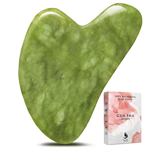 Gua Sha Jade Productos para el cuidado de la piel facial, rodillo facial Gua Sha, herramientas faciales Gua Sha y masajeador facial Herramienta GuaSha para rostro, herramientas de masaje Gua Sha, herramientas faciales Masajeador facial de piedra Jade Gua