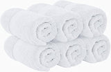 Toallas de mano blancas de lujo, algodón egipcio de círculo suave, colección de toallas de baño de spa de hotel, 16 x 30 pulgadas, juego de 6