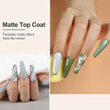 Juego de Esmaltes de UñAs Mate, Base de Gel Y Capa Superior, Esmalte de UñAs Set de Arte de UñAs Para SalóN de UñAs 7ml Cada Botella (Paquete de 3)