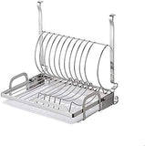Escurridor cubiertos Estantes de secado, escurridor de acero inoxidable, estante plegable, soporte de estante montado en la pared, estante de secado for lavavajillas de cocina, cocina Soportes para pl