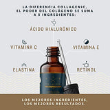 Serum Vitamina C, Colageno, Acido Hialuronico, Retinol, Vitamina E, Elastina - Collagenic Serum Facial Aclarante de Piel para Rostro y Contorno de Ojos