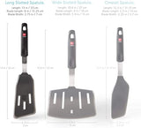 Espátula de pescado de silicona – Espátula de pescado para utensilios de cocina antiadherentes – Espátula giratoria de pescado 100 °F resistente al calor última intervensión de BPA – Espátula de cocina ranurada para cocinar – Espátula de huevo fina