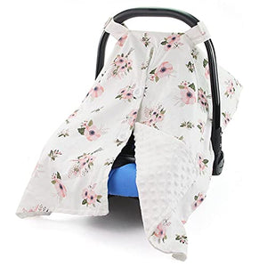 Funda de asiento de coche para bebé, fundas de asiento de coche para bebés, multiusos, cubierta de toldo para niñas y niños, cubierta de lactancia materna, A-blanco