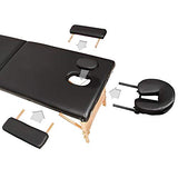 Camilla para Masajes Profesional Plegable SPA Tatto Cama Facial -Negro