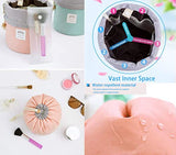 4 piezas en forma de barril bolsas de maquillaje, gran capacidad impermeable viaje portátil moda cordón bolsa de cosméticos