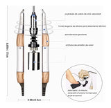 Torno Eléctrico para Uñas,Torno para uñas Profesional ,35,000 RPM Velocidad Ajustable Máquina de Lima Uñas,Taladro para Uñas con kit de brocas Herramienta De Manicura Pulidora Eléctrica Para Acrílicos,Geles, Uñas Naturales（Versión mejorada）