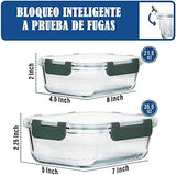 Lutema Recipientes de Almacenamiento de Alimentos de Vidrio con Tapas Juego de 24 Piezas sin BPA y a Prueba de Fugas (Gris)