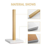 Toalleros de papel de cocina de pie de papel toallero de papel con base de mármol chapado en cobre (KZ20 dorado y blanco)