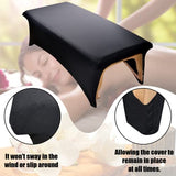 Funda elástica para cama de extensión de pestañas, juego de sábanas protectoras de tratamiento de spa para cama de pestañas o cama de masaje (negro)