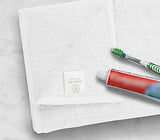 Juego de toallas de baño 100% algodón, 22 x 44 pulgadas, paquete de 6 toallas pequeñas, toallas blancas ultrasuaves, toallas de baño blancas a granel para gimnasio y spa, toallas de baño de hotel, toalla de algodón hilado en anillo