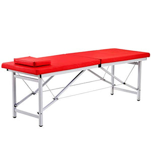 Camas de Masaje Las mesas de Masaje de Masaje portátil Plegable Cama Tabla Tatuaje sofá del salón de Belleza Terapia sofá con Marco de Aluminio (Color : C, Size : 180 * 60 * 60cm)